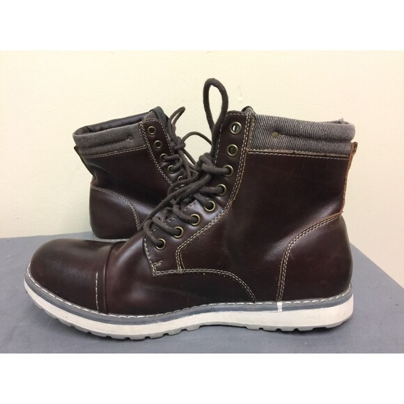 Call it Spring Men winter faux fur lining boots brown size 9.5 - Picture 5 of 11